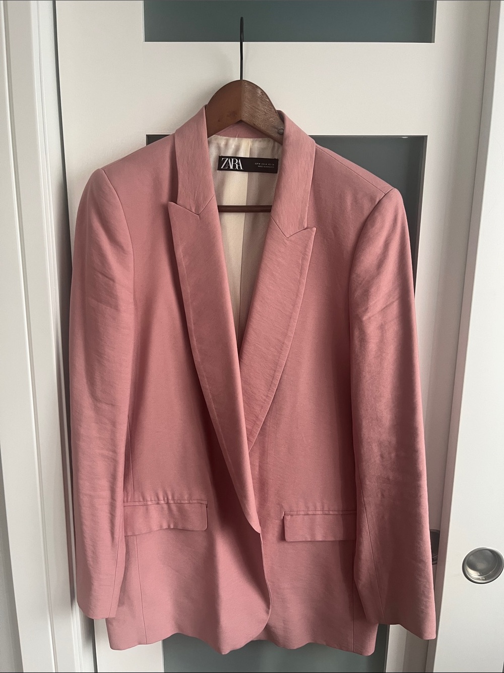 Zara Dusty Pink Women’s Single-Breasted Blazer